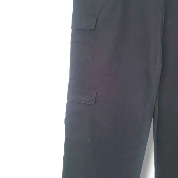 NWOT ASOS Design Curve Oversized Cargo Pants in Black Sz 12 - Picture 8 of 13